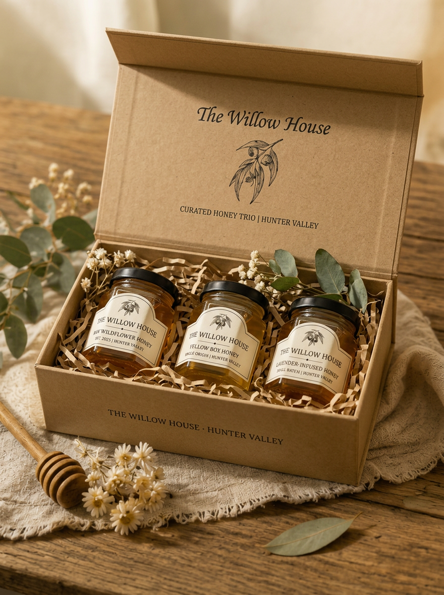 Boutique accommodation trio mockup — The Willow House